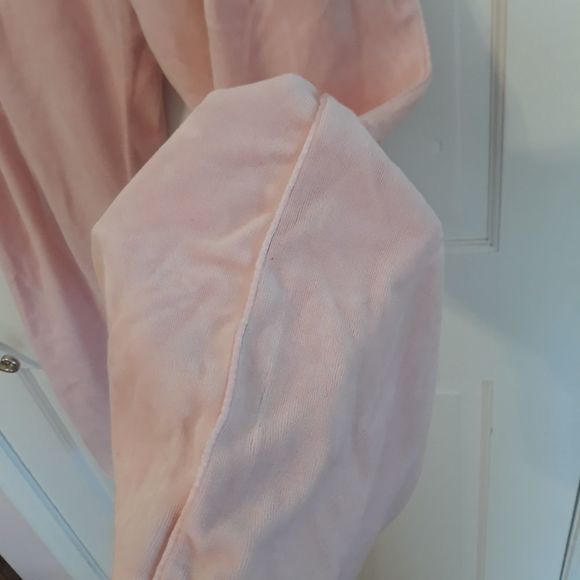 Vintage y2k pink satin piping stretch velour velvet track pants sweatpants - Picture 3 of 3